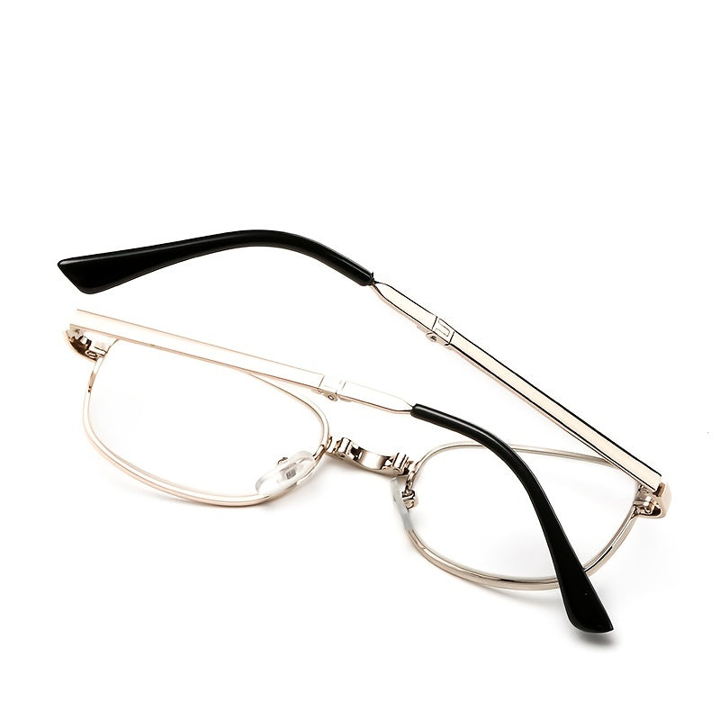 Portable Metal Folding Reading Glasses High Definition Presbyopic Glasses