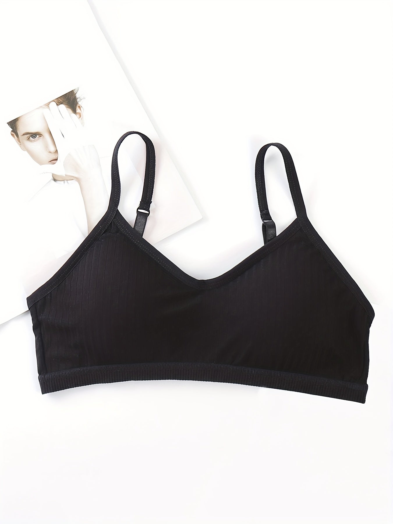 3pcs Girl's Comfy Camisole Beautifying Back Chest Vests Push Up Sexy Lingerie