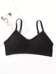 3pcs Girl's Comfy Camisole Beautifying Back Chest Vests Push Up Sexy Lingerie