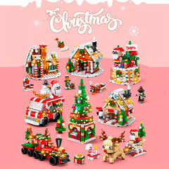 Christmas Scene Building Blocks DIY Decoration Ornaments Children's Toys