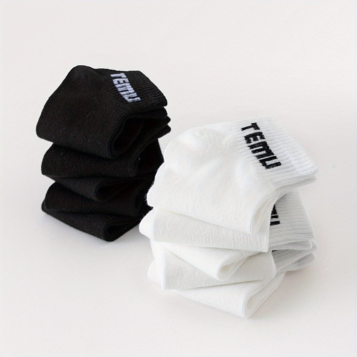 10 Pairs Letter Print Socks Women's Sports Short Socks