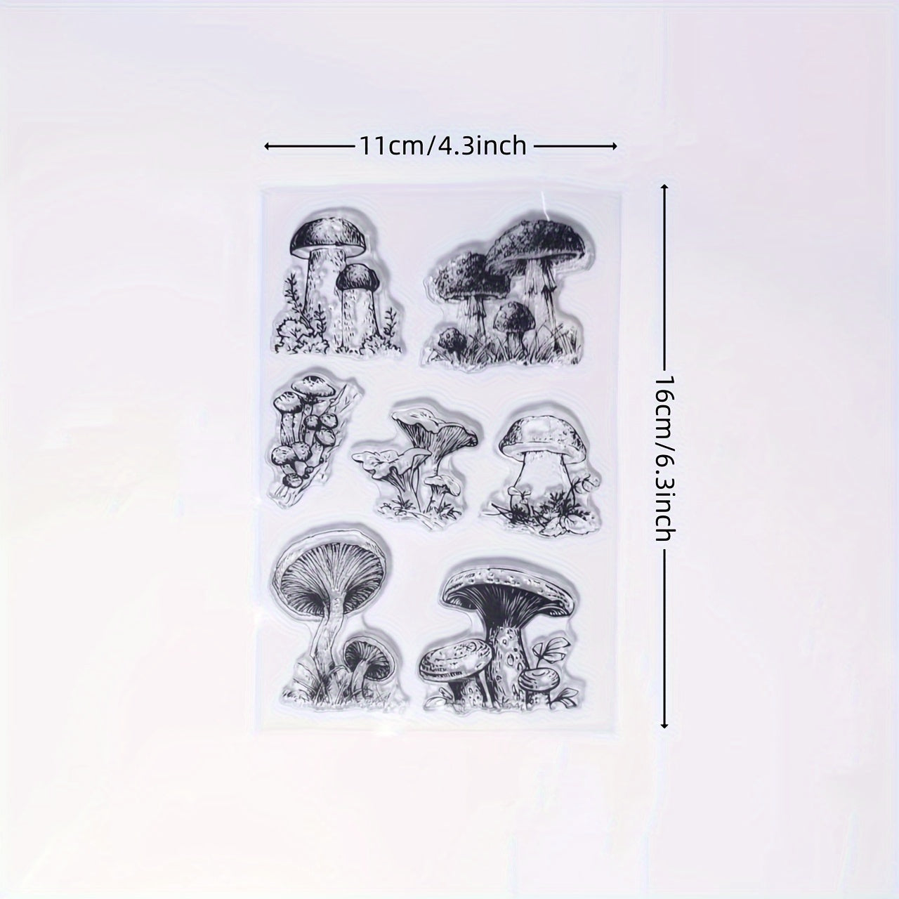 Mushroom Pattern Clear Stamp for Card Making and Scrapbooking