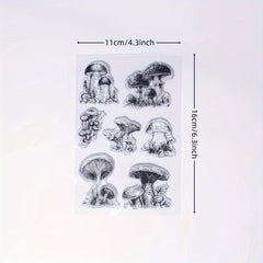 Mushroom Pattern Clear Stamp for Card Making and Scrapbooking