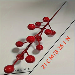 Artificial Red Berry Stems for Living Room Decor - Christmas Tree Picks