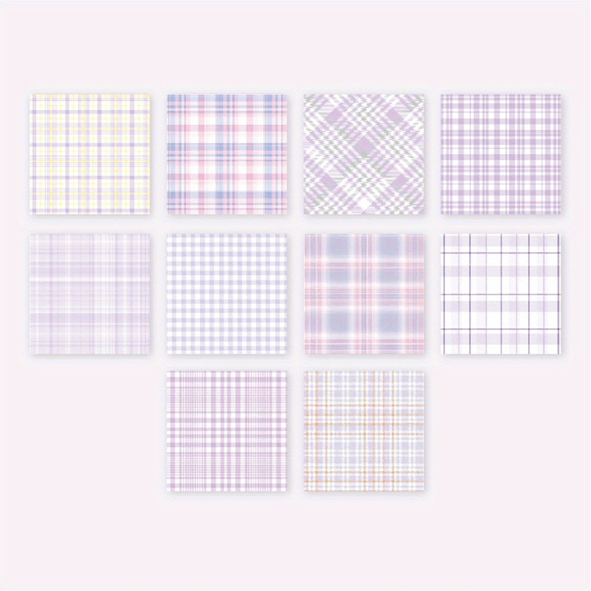 100 Sheets Plaid Pad 4 3 In 8 Cm Students Journal Material Paper