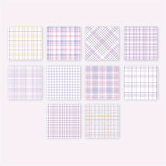 100 Sheets Plaid Pad 4 3 In 8 Cm Students Journal Material Paper