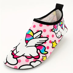 Cartoon Pony Water Shoes for Girls Quick Dry Lightweight Barefoot Outdoor