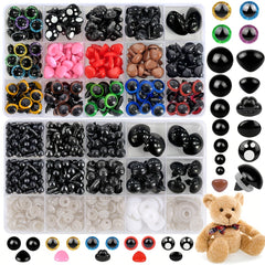 700PCS Colorful Glitter Safety Eyes Noses 6-22mm for Stuffed Animals