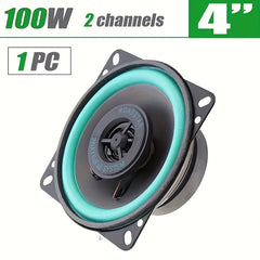 10 16 Cm 100W 2 Way Car HIFI Coaxial Speaker Green