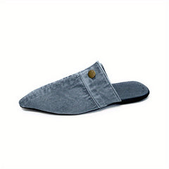 Women's Lightweight Canvas Slip-On Shoes Pointed Toe