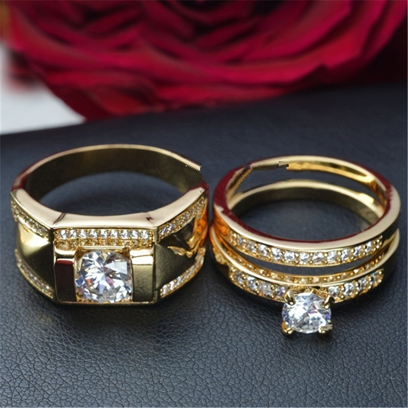 Classic Couple Ring European And American Party Engagement Wedding Jewelry