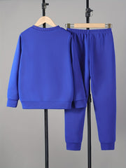 LOS ANGELES Boy's 2pcs Sweatshirt & Sweatpants Set Spring Fall