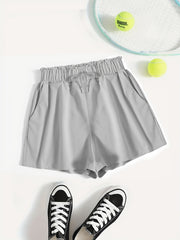 Casual Drawstring Shorts Elastic Waist Summer Shorts