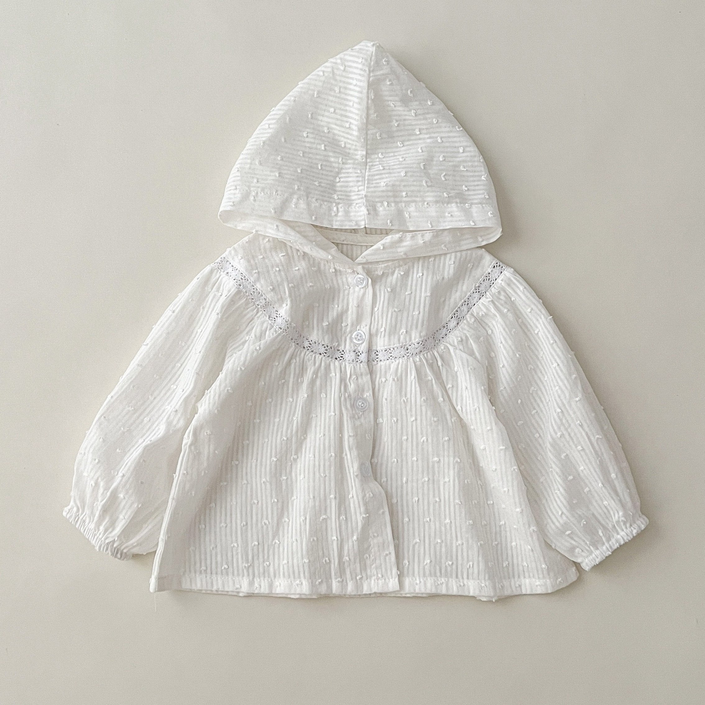 Summer Baby Girl Hooded Cardigan Top Thin Comfy Casual Sunsuit