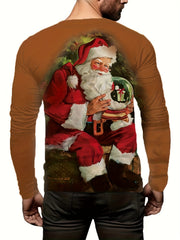 Christmas Santa Claus 3D Print Men's Long Sleeve T shirt