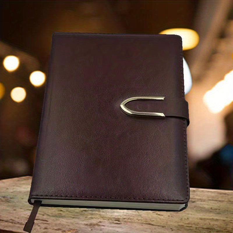 A5 Business Notebook With Notepad & Leather Face