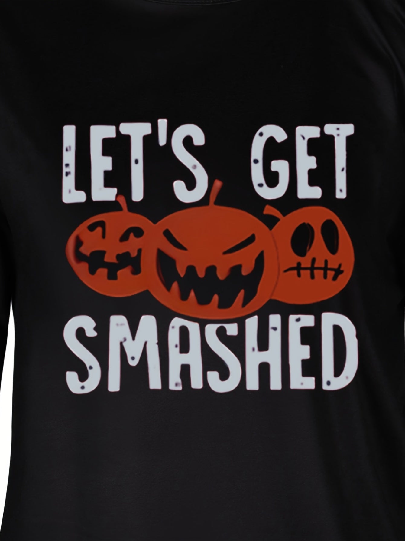 Pumpkin Graphic & Letter Print Sweatshirt for Halloween
