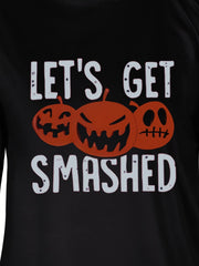 Pumpkin Graphic & Letter Print Sweatshirt for Halloween