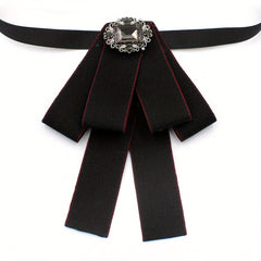 Crystal Decor Pre-tied Bow Tie for Women