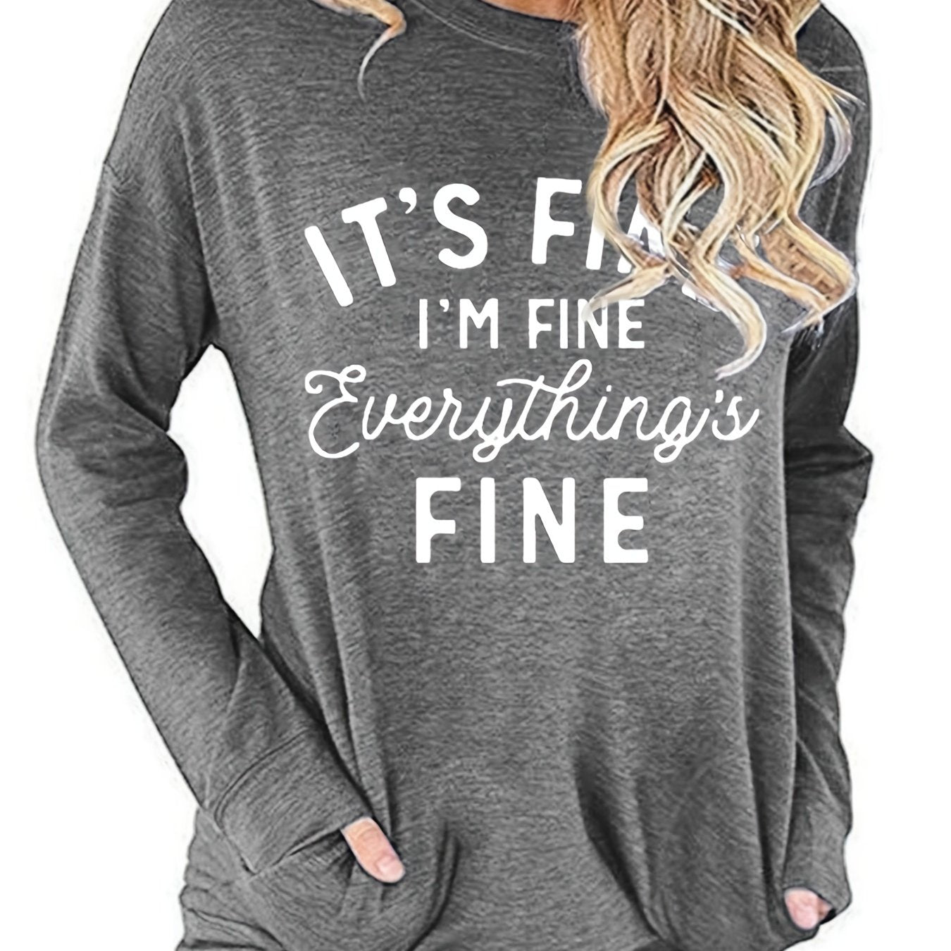 Women's Letter Print Long Sleeve T Shirt
