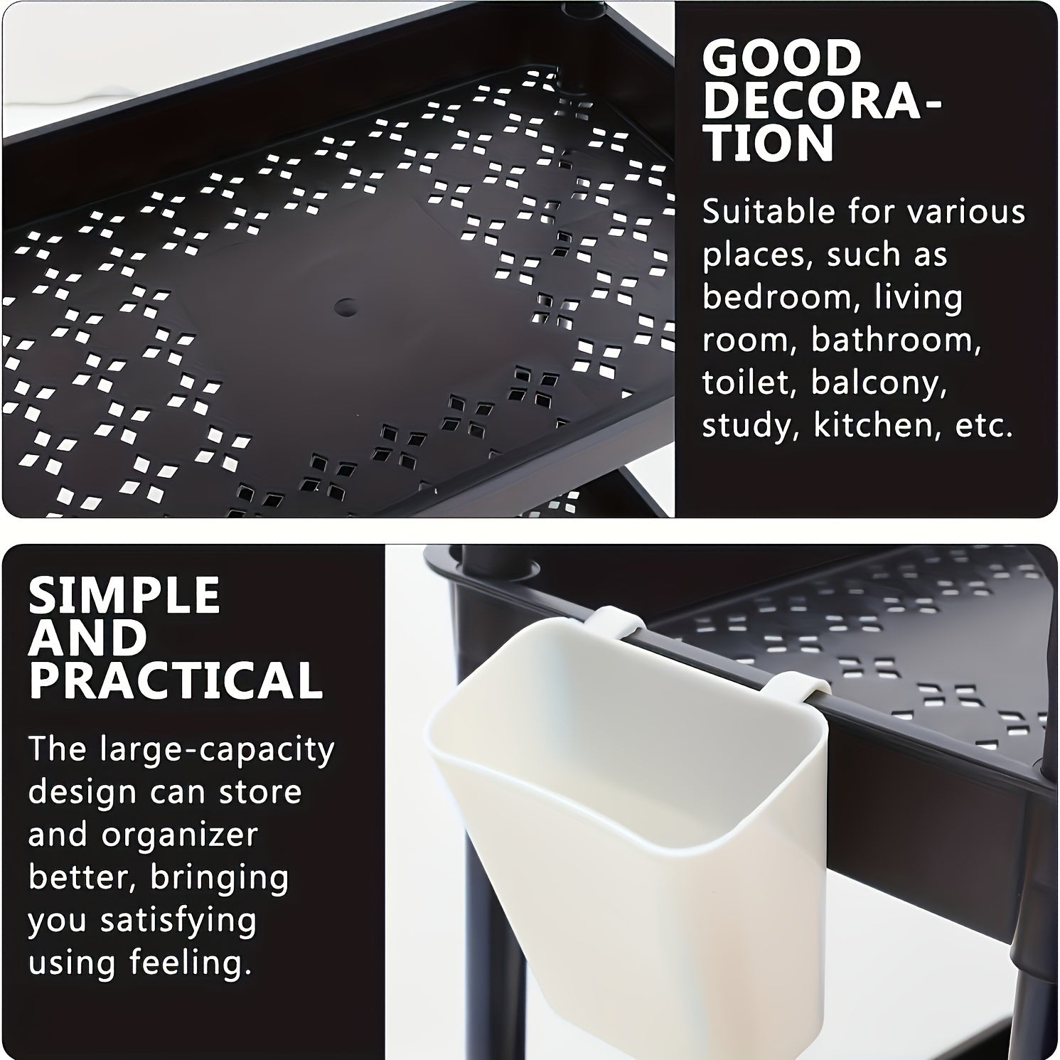 Plastic Storage Shelf 4-5 Layers Garage Organizer Rack