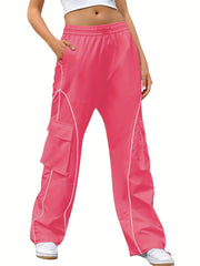 Casual Sports Pants w/ Pocket Drawstring Hiking Running Pants