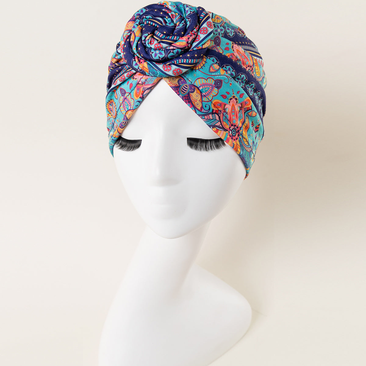 Pre-tied Print Turban Head Wrap Cap Head Wrap Print Scrunchie Turbans Beanie