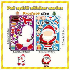 DIY Puzzle Stickers Christmas Images Funny Face Jigsaw Stickers