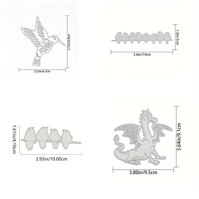 Birds Metal Cutting Die Scrapbook DIY Albums Embossing Stencils