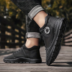 Men's Vintage Stitched High Top Lace Up Boots