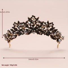 Baroque Style Crystal Headband Princess Crown Head Jewelry