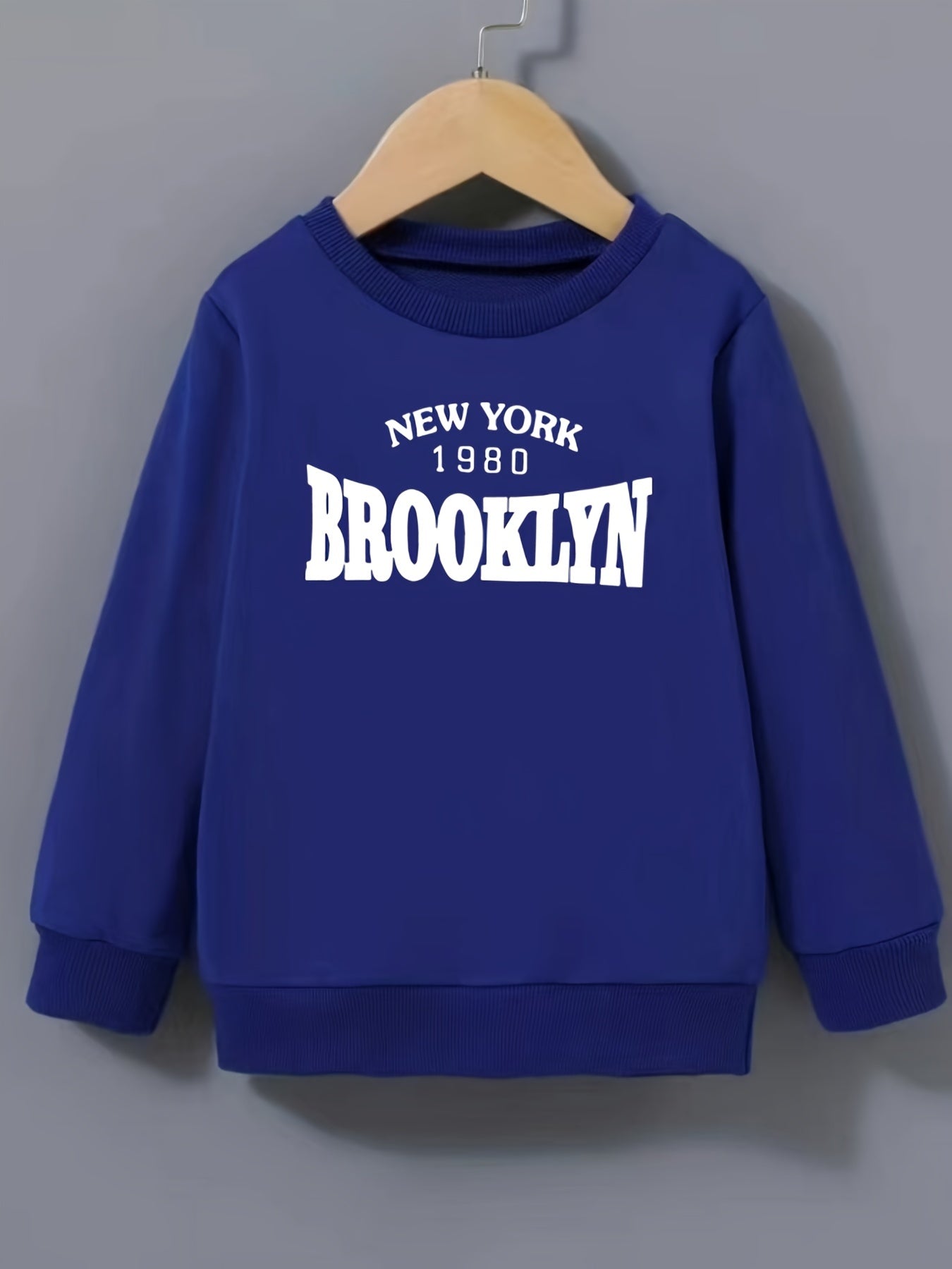 Girls Crew Neck Brooklyn Long Sleeve Sweatshirt Top Pullovers