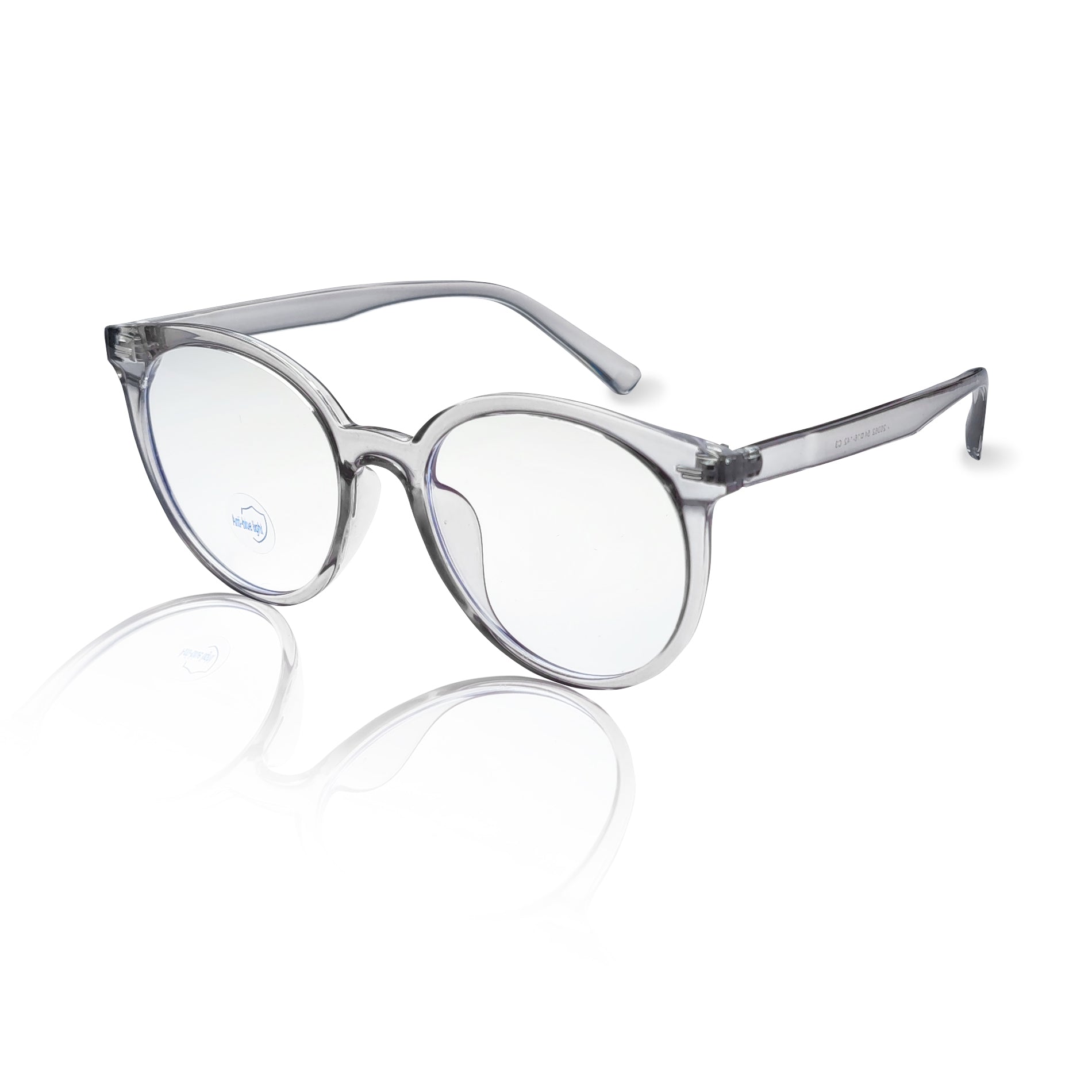 Oversized Computer Anti Light Glasses Round Metal Frame