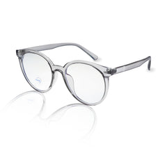 Oversized Computer Anti Light Glasses Round Metal Frame