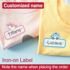24pcs Custom Waterproof Clothing Name Labels Iron-On for 20 Seconds