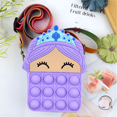 Girls Silicone Princess Crossbody Bag Shoulder Bag Coin Purse Wallet