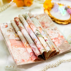 36 Sheets Vintage Flower Scrapbook Paper Stationery Supplies For DIY Craft