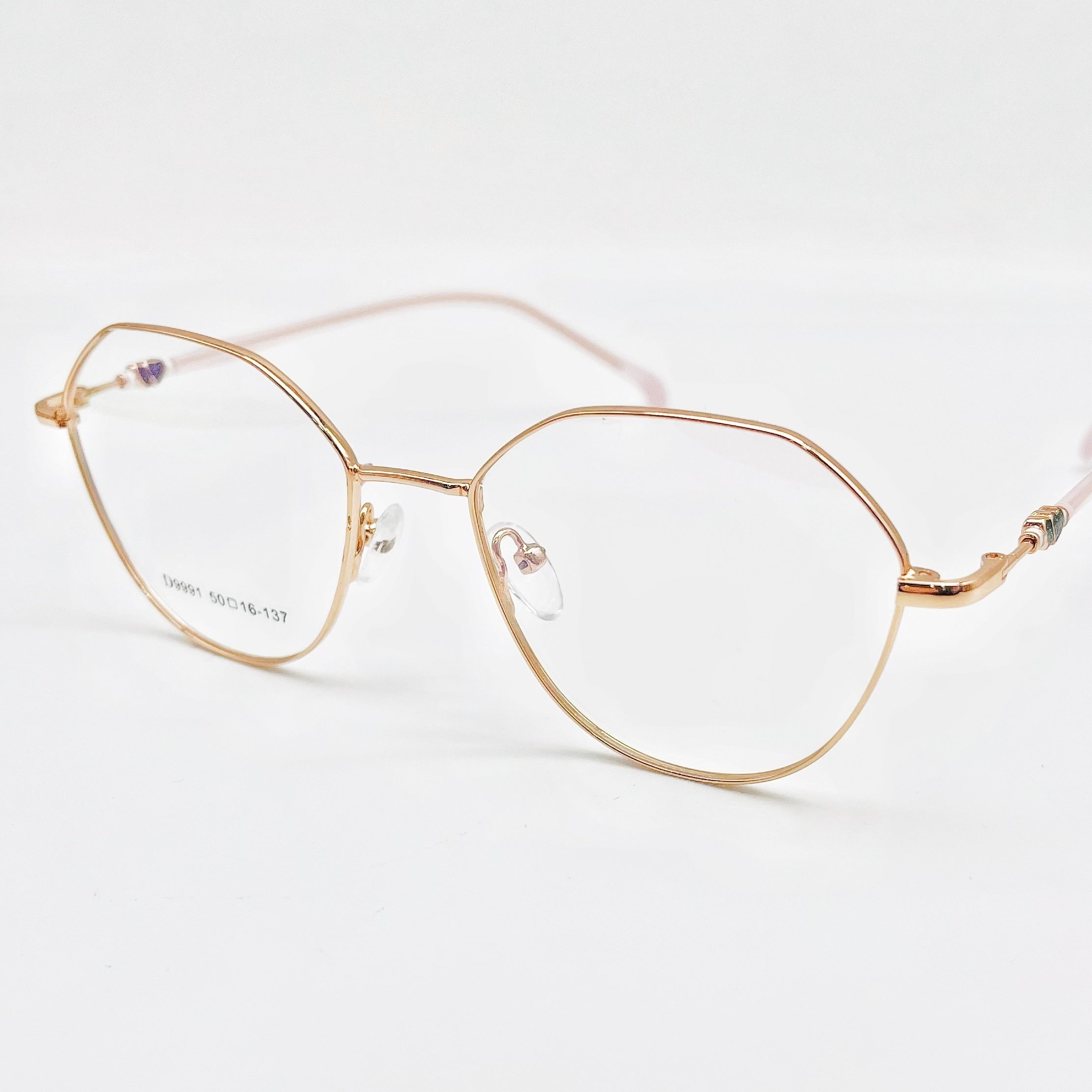 Retro Polygonal Frame Anti Light Glasses For Men Metal Frame