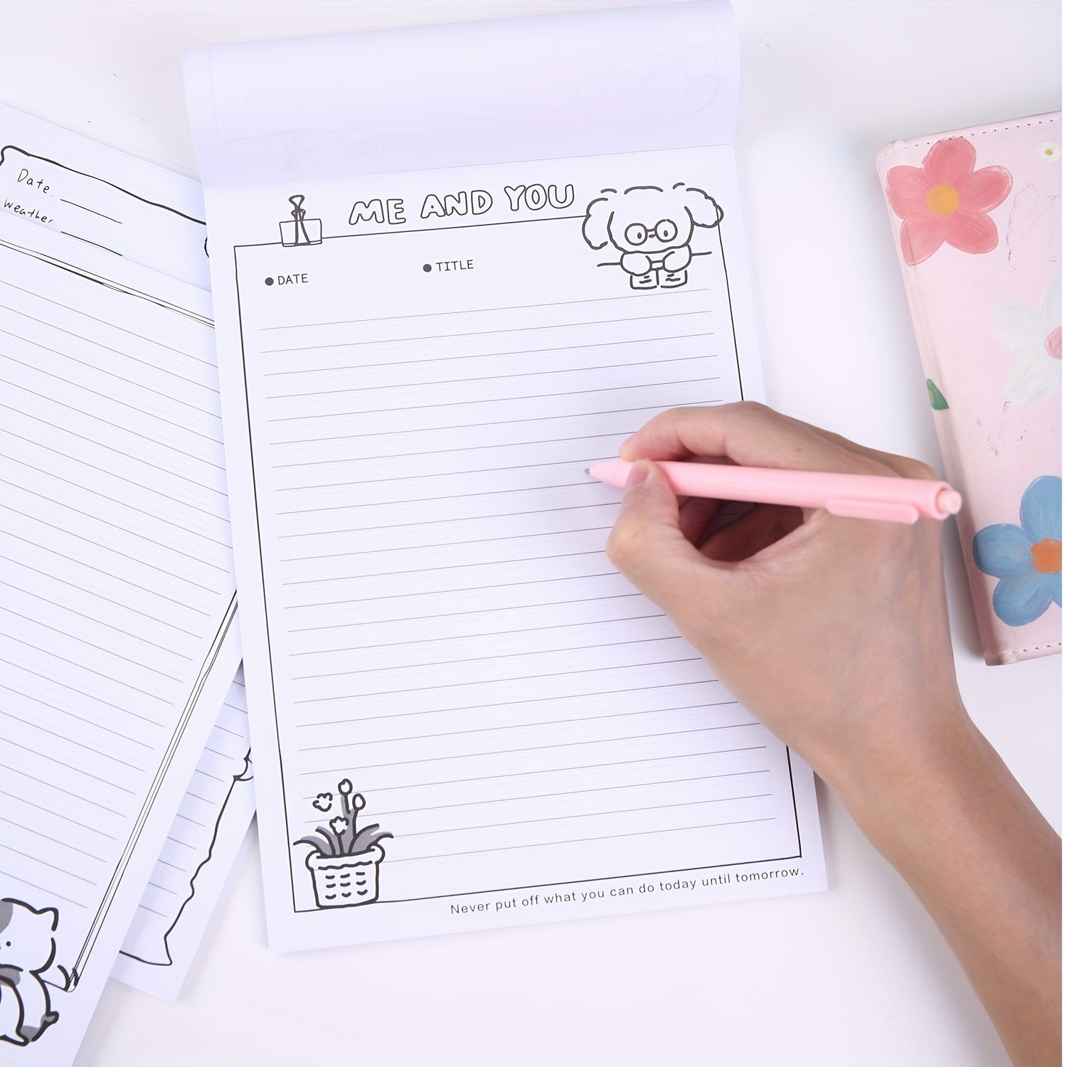 30 Sheets B5 Notepads Thickened Tearable Paper for Learning & Memo