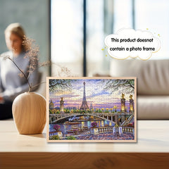 1000pcs Mini Jigsaw Puzzle with Bridge and Wildflower
