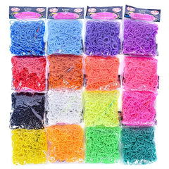 600pcs Coloured Elastic Bands Rubber Bands for Children Hair