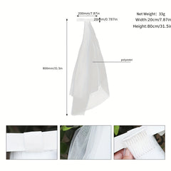Bridal Headband Veil Photography Accessories Hair Comb