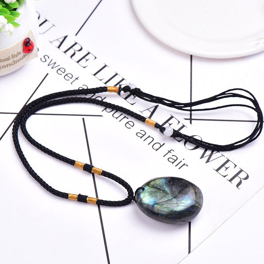 Crystal Moonstone Pendant Necklace