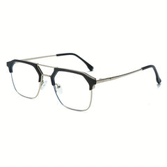 Adult Men's Retro Glasses Frame Double Beam Business Optical Lens