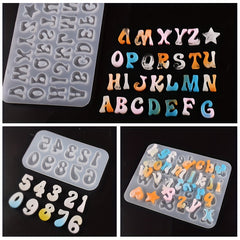 Alphabet Letter Pendant Silicone Mold DIY Epoxy Resin Jewelry Crafts