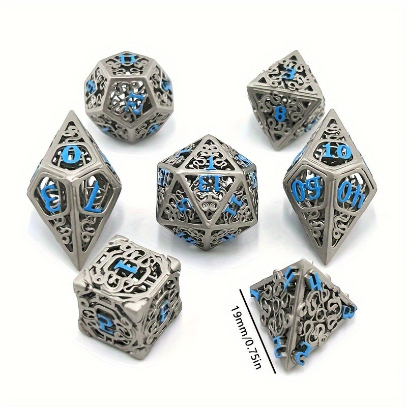 7pcs Hollow Copper Dice For Entertainment Fun Game Dice