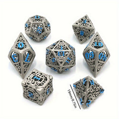 7pcs Hollow Copper Dice For Entertainment Fun Game Dice