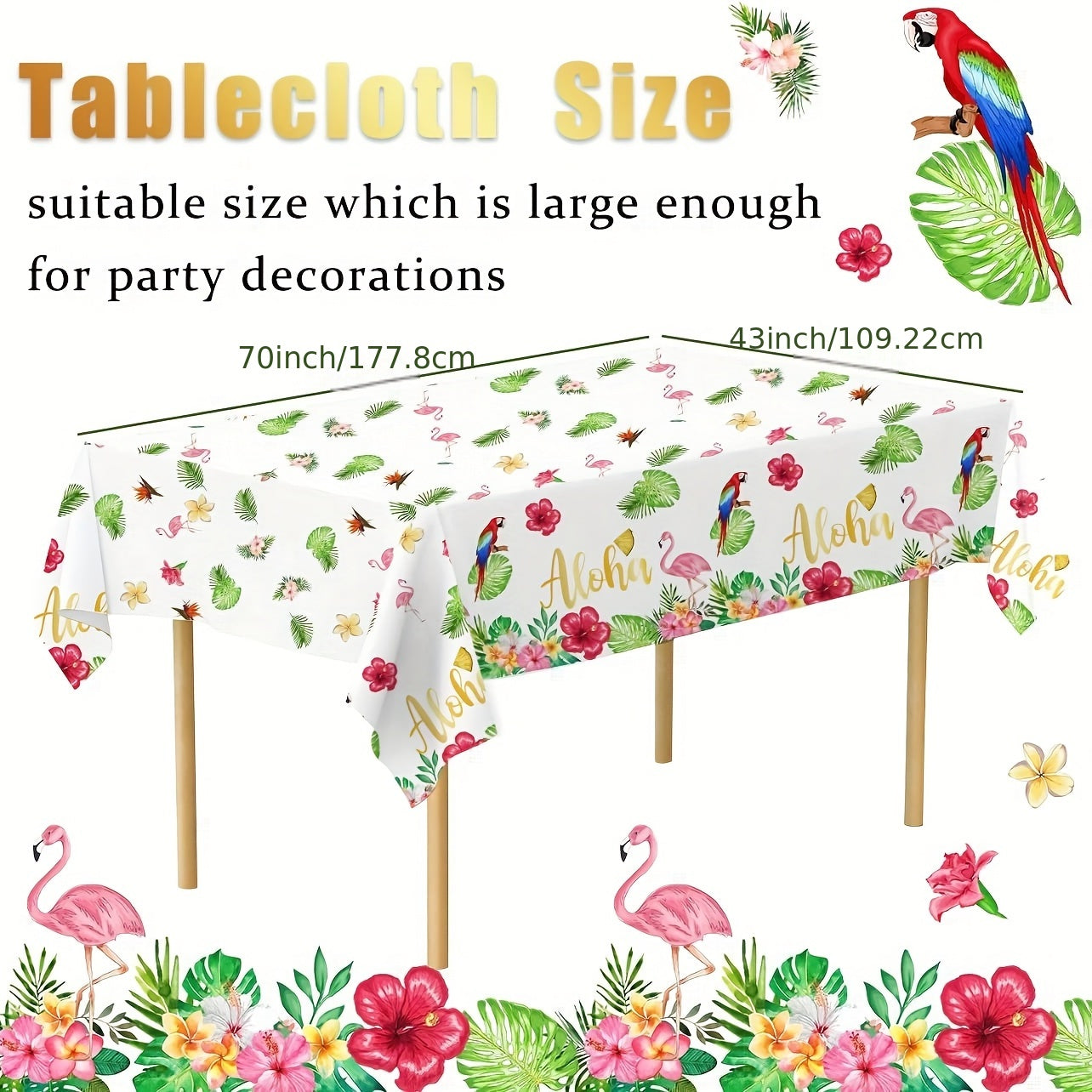 Tropical Flamingo Party Supplies Set for Birthdays & Celebrations