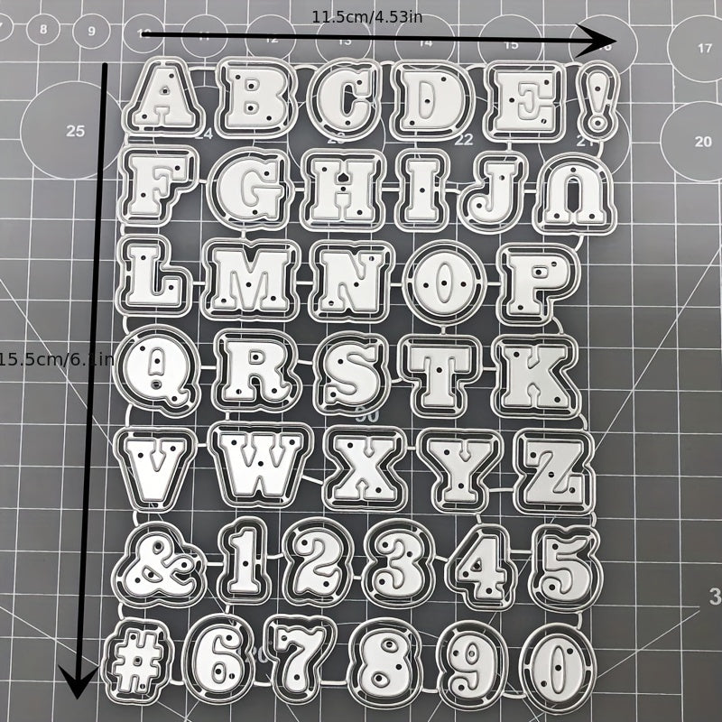 Metal Embossing Scissors Cutting Mold - Letter & Number Die DIY