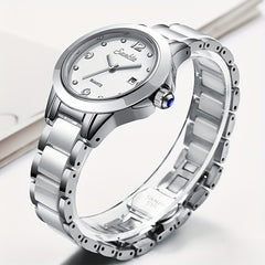 LIGE Schoolgirl Ceramic Watch Girl Quartz Watch Calendar Waterproof Wrist Watch